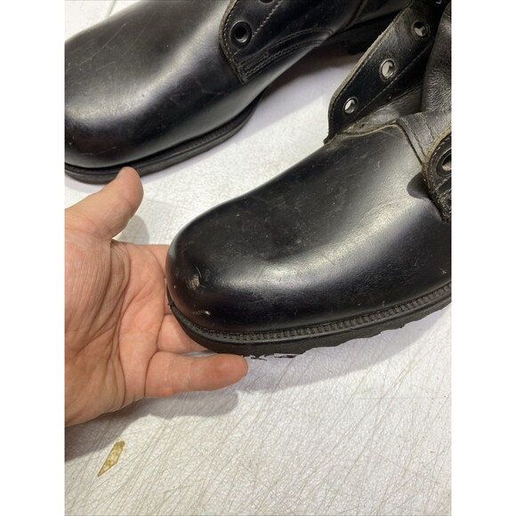 Genesco CIC Vintage US Military Combat Boots Black Leather Lace Up Size 12 N main image 14